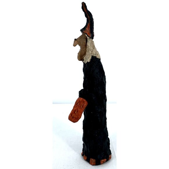 Primitive Folk Art Kitchen Witch Wart on Nose Composite Hand Crafted 9.75" - Picture 2 of 7